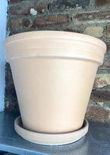 Load image into Gallery viewer, Antique Terracotta Pot + Saucer 12"
