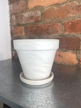 Load image into Gallery viewer, Cream Terracotta + Saucer 4.5"
