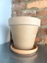 Load image into Gallery viewer, Antique Terracotta Pot + Saucer 6"
