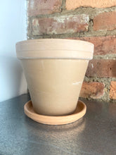 Load image into Gallery viewer, Antique Terracotta Pot + Saucer 6"
