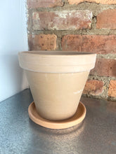 Load image into Gallery viewer, Antique Terracotta Pot + Saucer 6"
