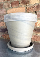 Load image into Gallery viewer, Basalt Terracotta Pot + Saucer 8.5"

